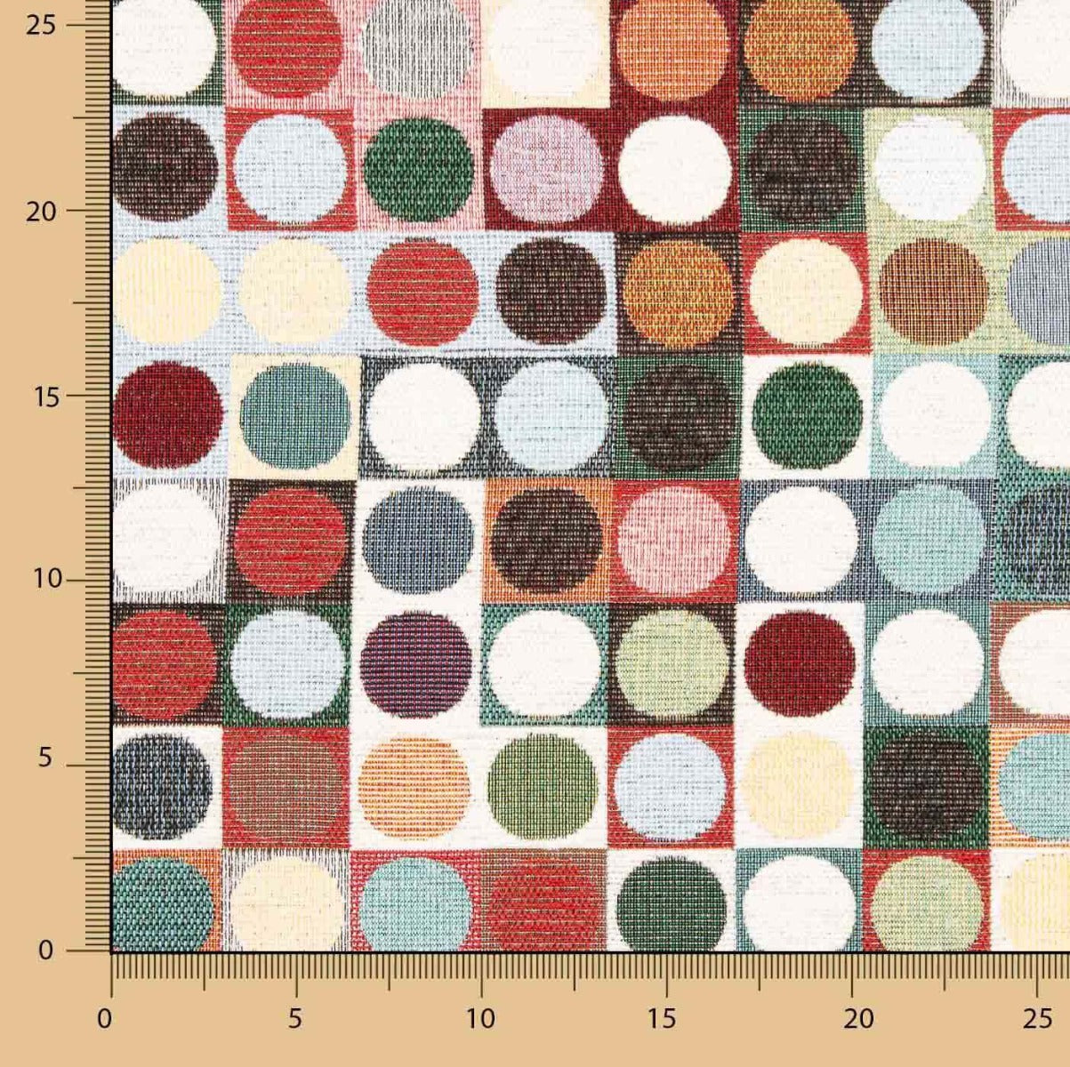 Gobelin Chenille Kreise Multicolour - Ribes y Casals