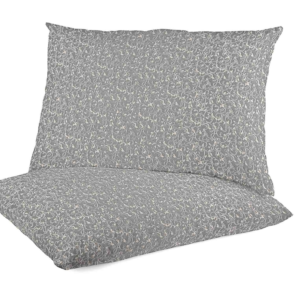 Damast Lurex Floral in Grau und Silber - Ribes y Casals