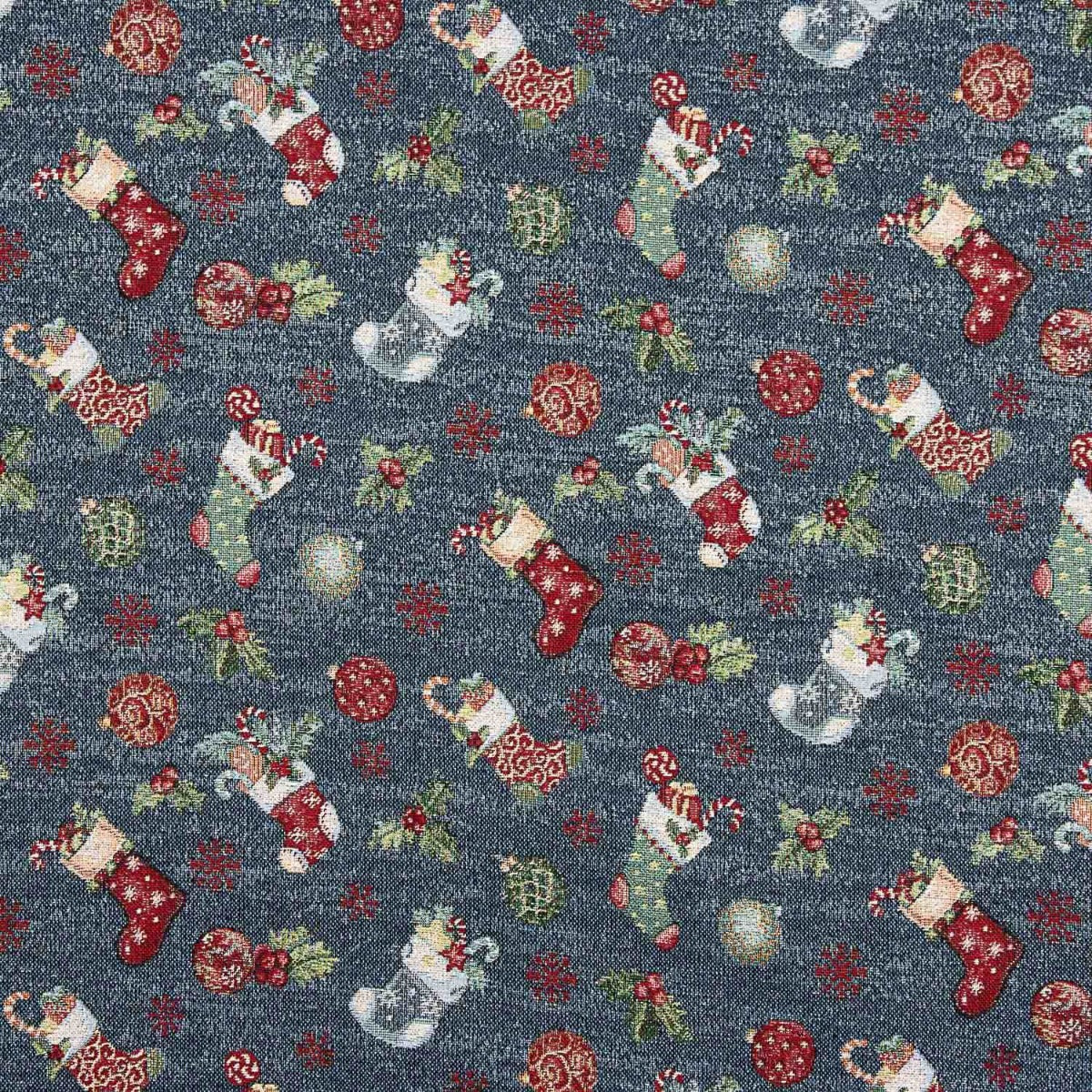 Gobelin Lurex Weihnachten Blau - Ribes y Casals