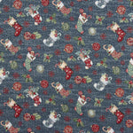 Lurex Gobelin Stoff Weihnachten Blau 130 x 280 cm - Ribes y Casals