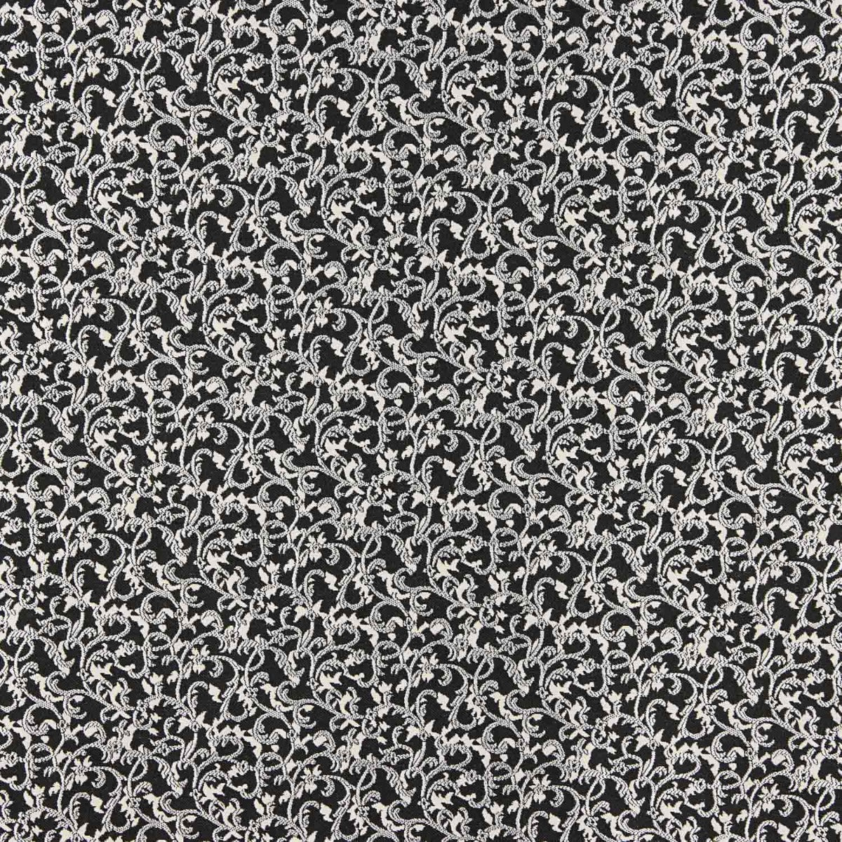 Damast Lurex Floral in Schwarz und Weiß - Ribes y Casals