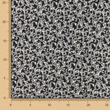 Damast Lurex Floral in Schwarz und Weiß - Ribes y Casals