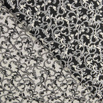 Damast Lurex Floral in Schwarz und Weiß - Ribes y Casals