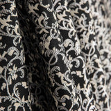 Damast Lurex Floral in Schwarz und Weiß - Ribes y Casals