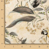 Bedrucktes Canvas mit Aras und Orchideen, Beige - Ribes y Casals