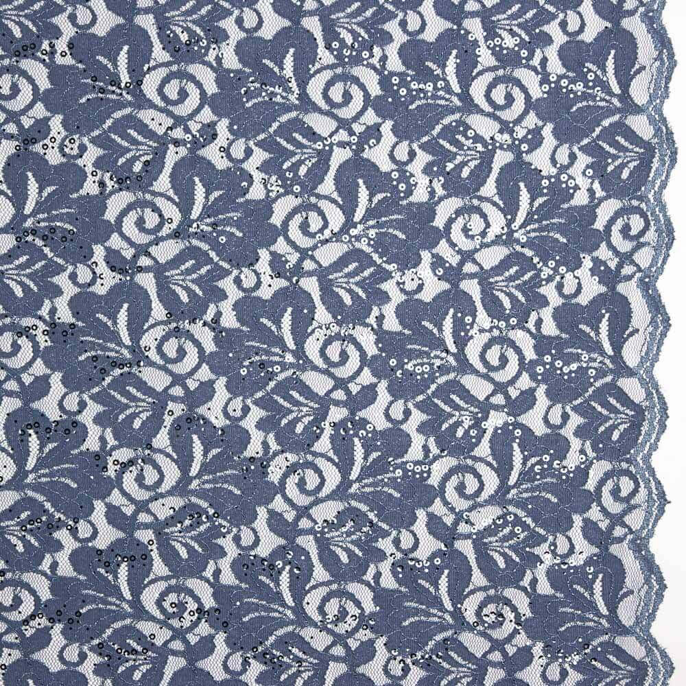 Blaue Pailletten-Blonda im Vintage-Look - Ribes y Casals