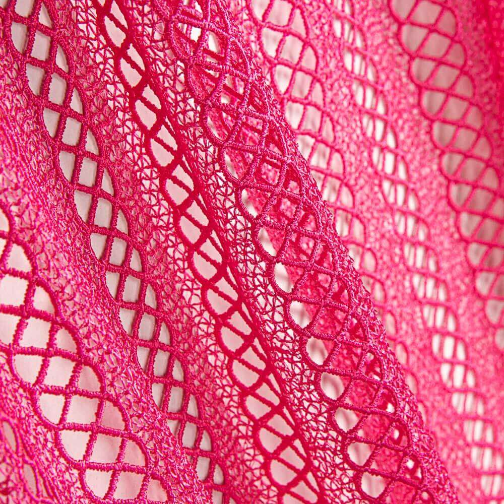Guipur Gestreift Fuchsia - Ribes y Casals