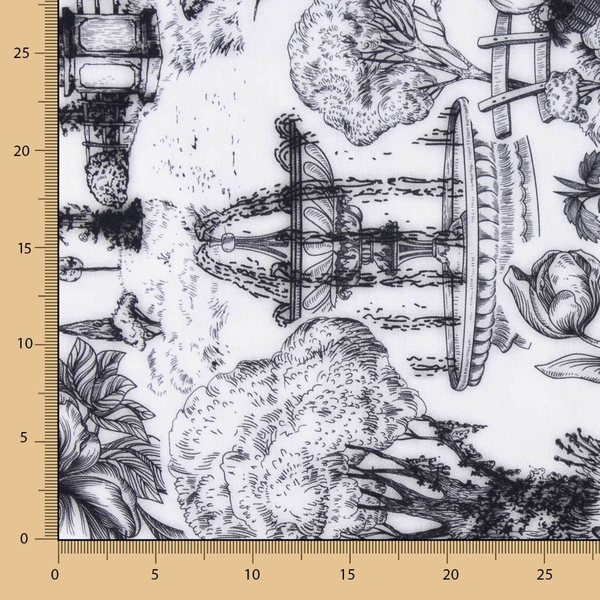 Halb Panama Toile de Jouy Zeichnung - Ribes y Casals