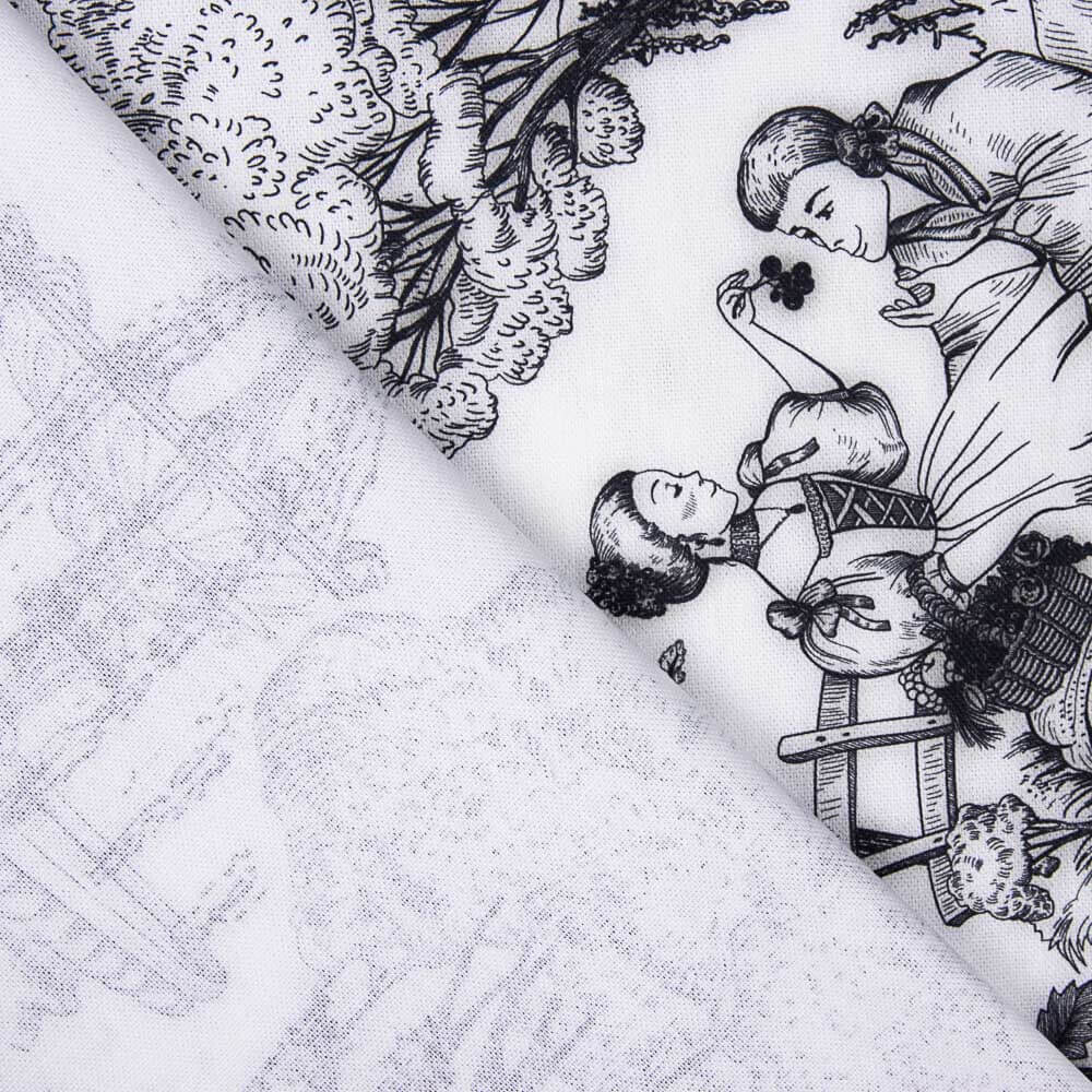 Halb Panama Toile de Jouy Zeichnung - Ribes y Casals