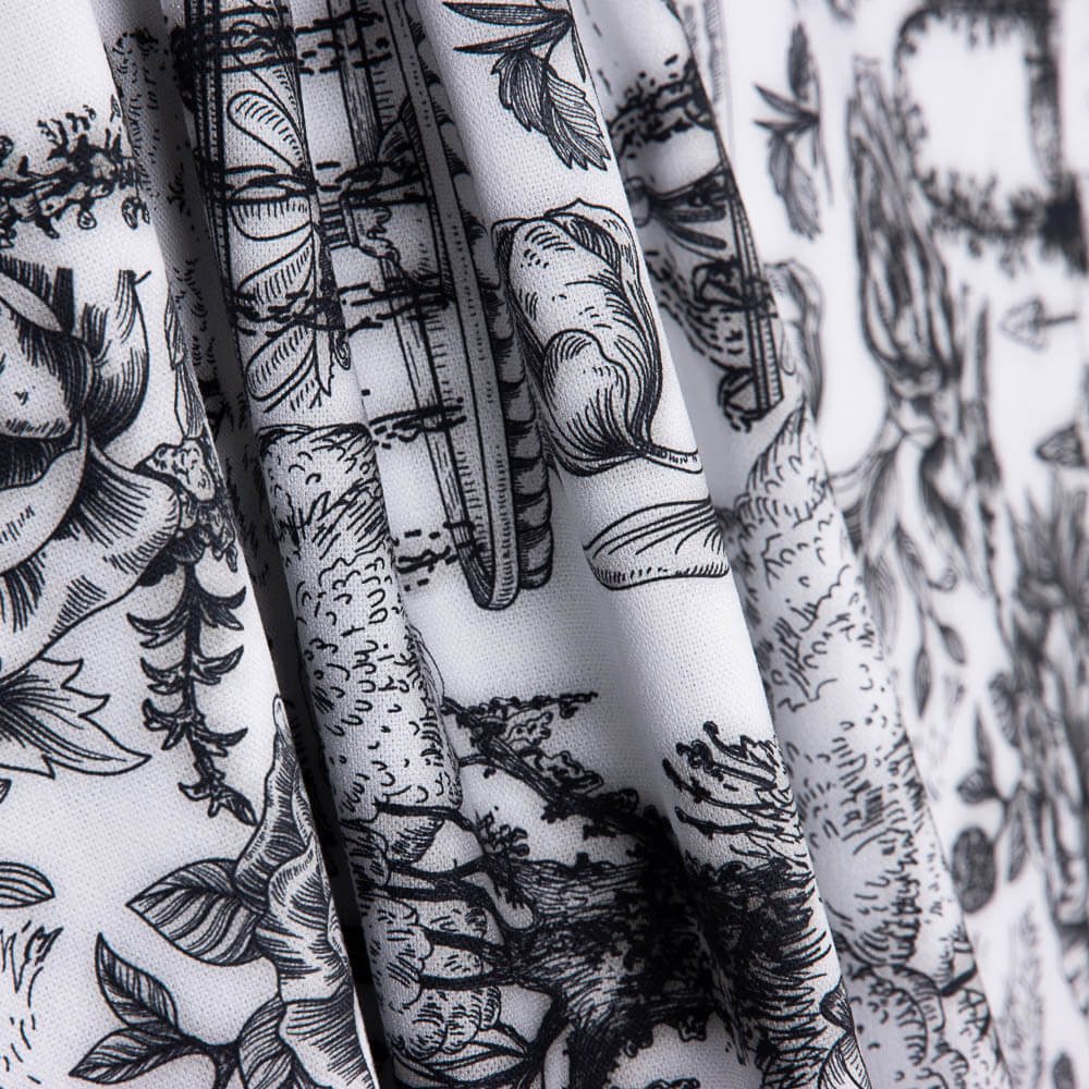 Halb Panama Toile de Jouy Zeichnung - Ribes y Casals