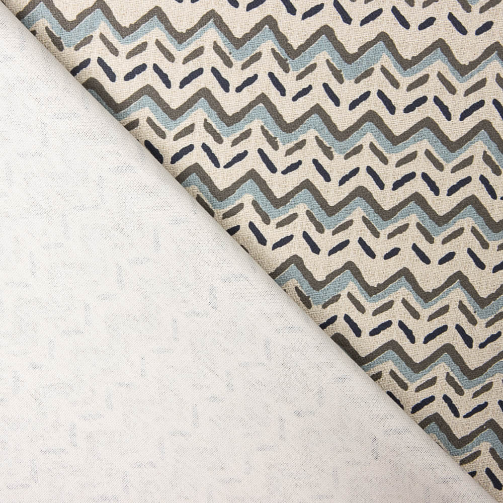 Halb Panama Zig Zag Blau - Ribes y Casals