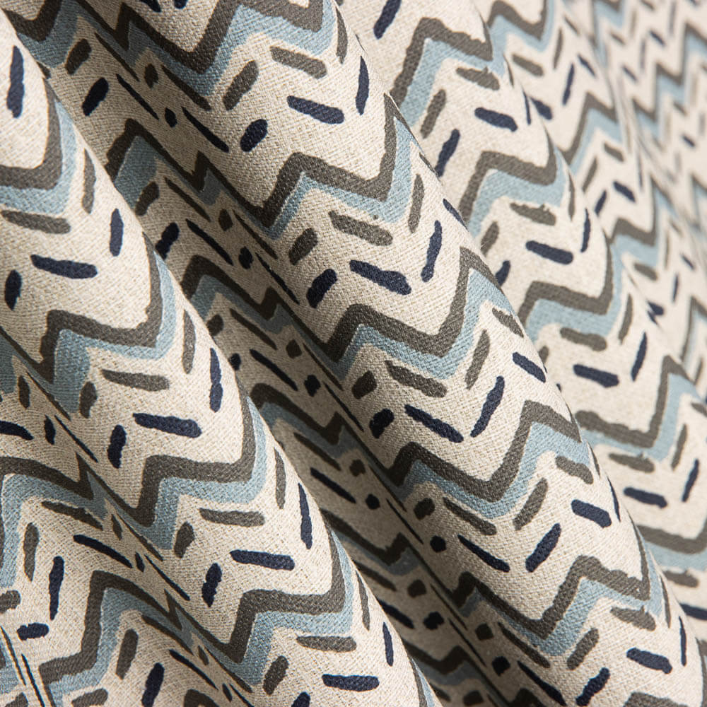 Halb Panama Zig Zag Blau - Ribes y Casals