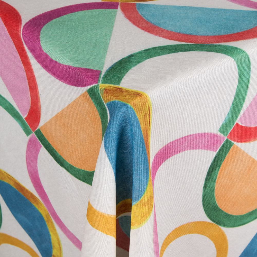 Fleckabweisende Tischdecke Ringe Multicolour - Ribes y Casals