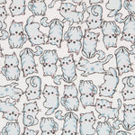 Bio-Popeline-Katzen Blau - Ribes y Casals