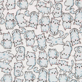 Bio-Popeline-Katzen Blau - Ribes y Casals
