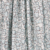 Bio-Popeline-Katzen Blau - Ribes y Casals