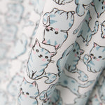 Bio-Popeline-Katzen Blau - Ribes y Casals
