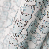 Bio-Popeline-Katzen Blau - Ribes y Casals