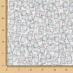 Bio-Popeline-Katzen Blau - Ribes y Casals