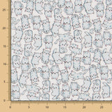 Bio-Popeline-Katzen Blau - Ribes y Casals