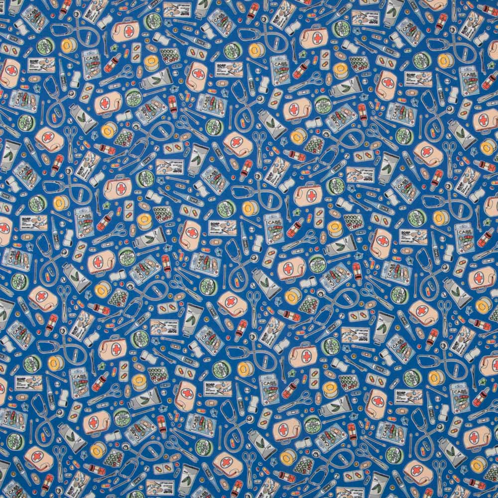 Blaue Damenbinde Popeline - Ribes y Casals