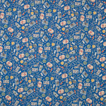 Blaue Damenbinde Popeline - Ribes y Casals