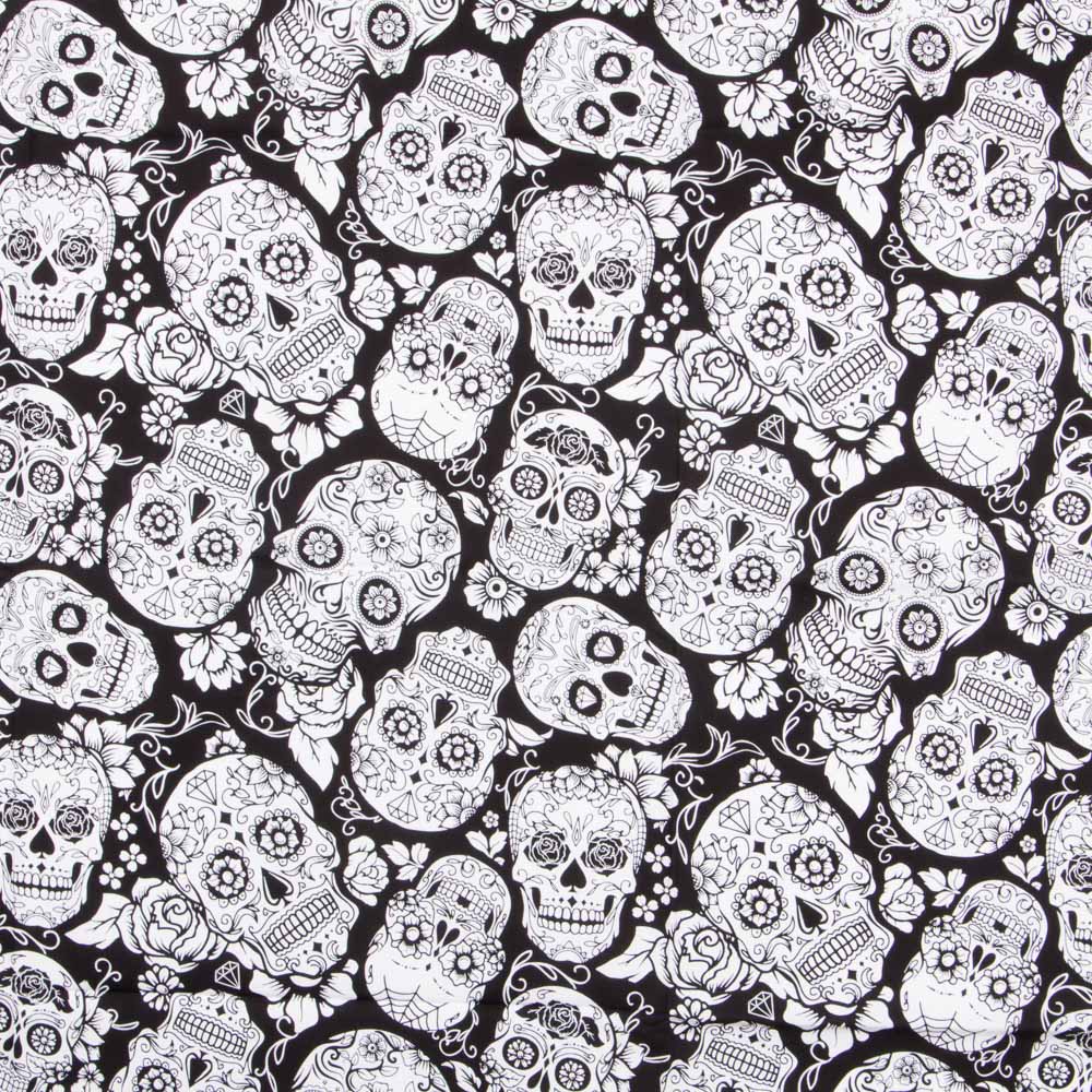 Catrina Baumwoll-Totenkopf Schwarz - Ribes y Casals