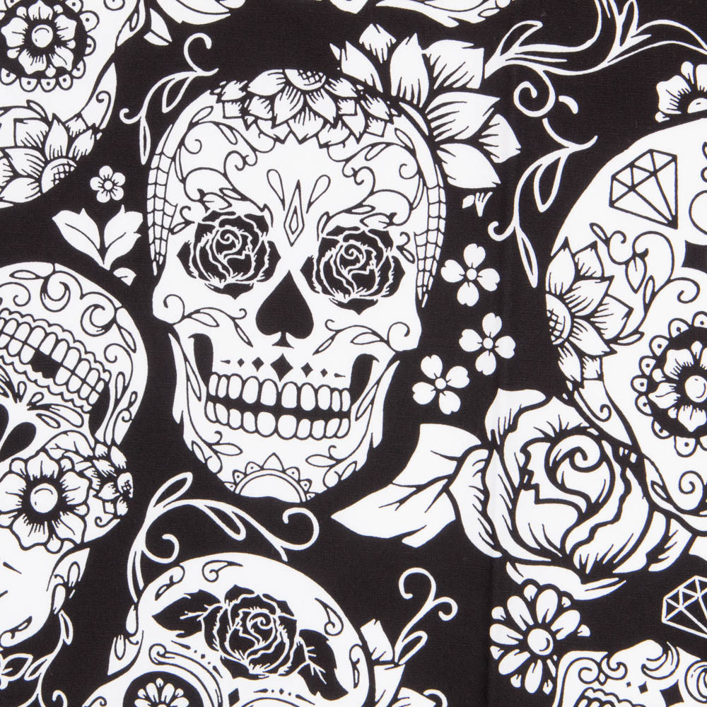 Catrina Baumwoll-Totenkopf Schwarz - Ribes y Casals