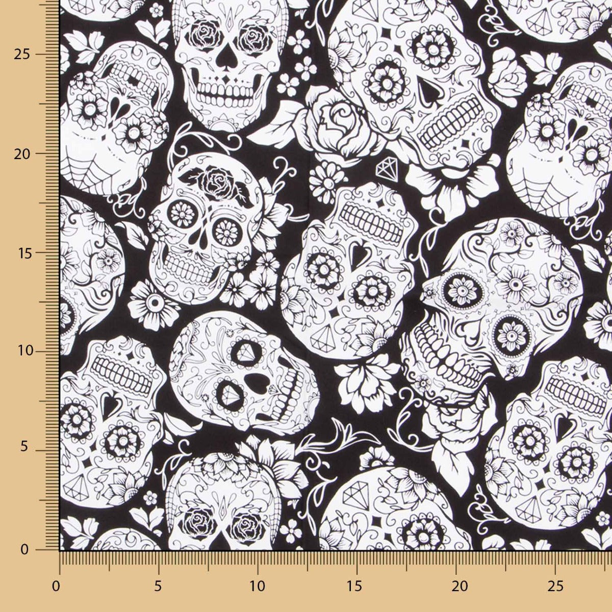 Catrina Baumwoll-Totenkopf Schwarz - Ribes y Casals