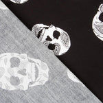 Cotton Skulls Baumwolle Kaschmir Schwarz - Ribes y Casals