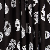 Cotton Skulls Baumwolle Kaschmir Schwarz - Ribes y Casals