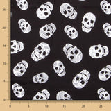 Cotton Skulls Baumwolle Kaschmir Schwarz - Ribes y Casals