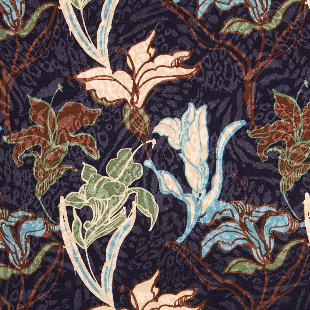Satin Jacquard Blume Marine - Ribes y Casals
