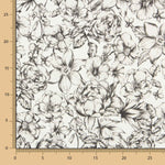 Baumwolle Elasthan Blume Ecru - Ribes y Casals