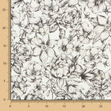 Baumwolle Elasthan Blume Ecru - Ribes y Casals
