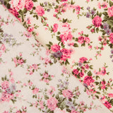 Popeline Bouquet Blumen Ecru - Ribes y Casals