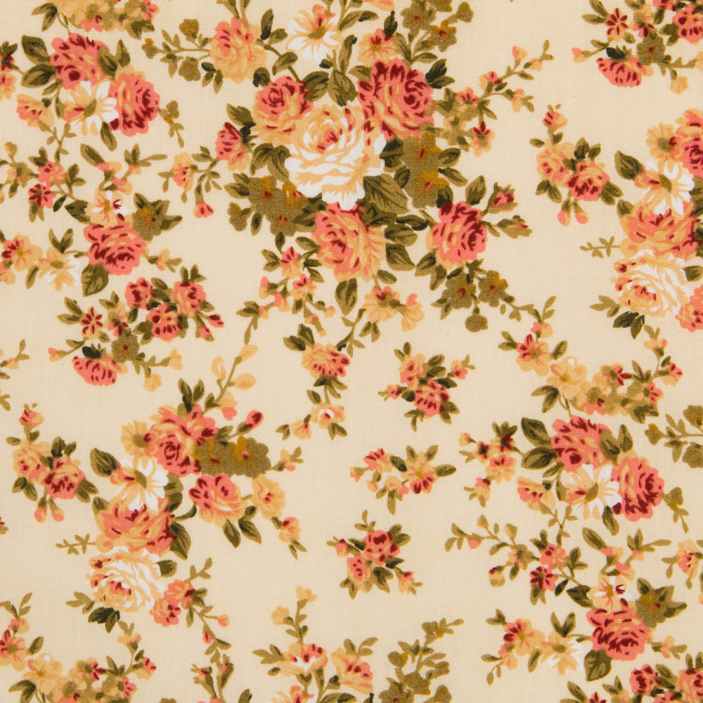 Pfirsich Blumen Bouquet poplin - Ribes y Casals