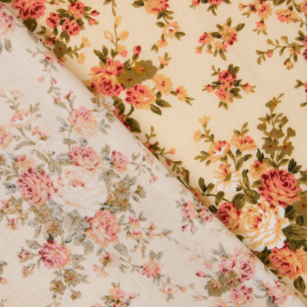Pfirsich Blumen Bouquet poplin - Ribes y Casals