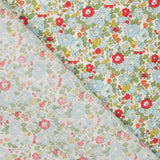 Popeline Blumen Blau Rot - Ribes y Casals
