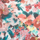 Polyester Gaze Lachs Blume - Ribes y Casals