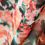 Polyester Gaze Lachs Blume - Ribes y Casals