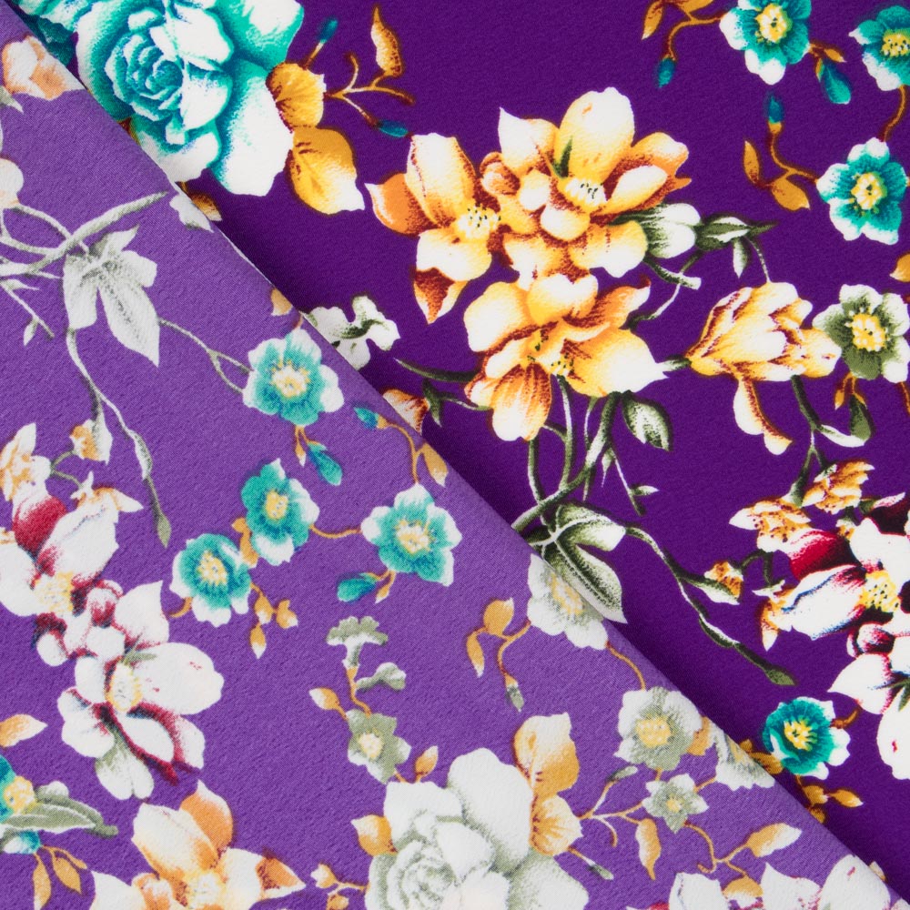 Krepp Polyester Cretonero Lila - Ribes y Casals