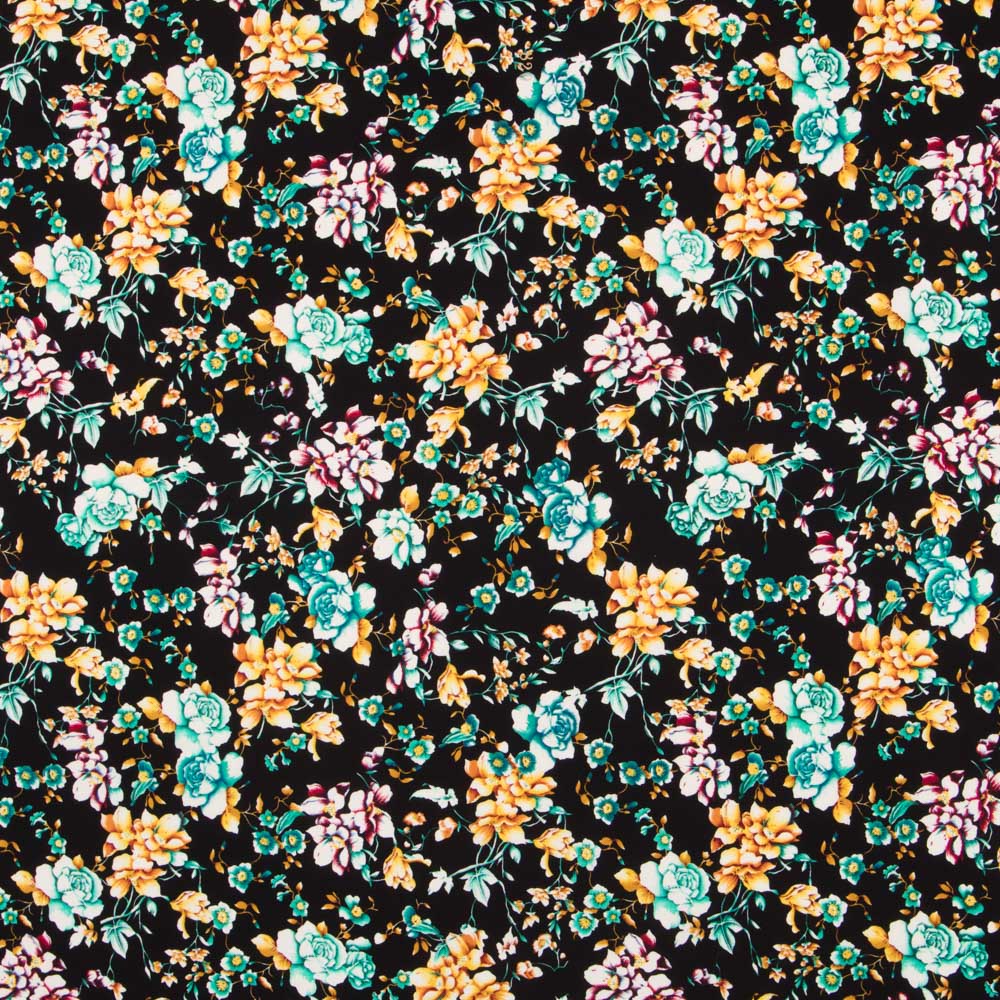 Krepp Polyester Cretonero Schwarz - Ribes y Casals