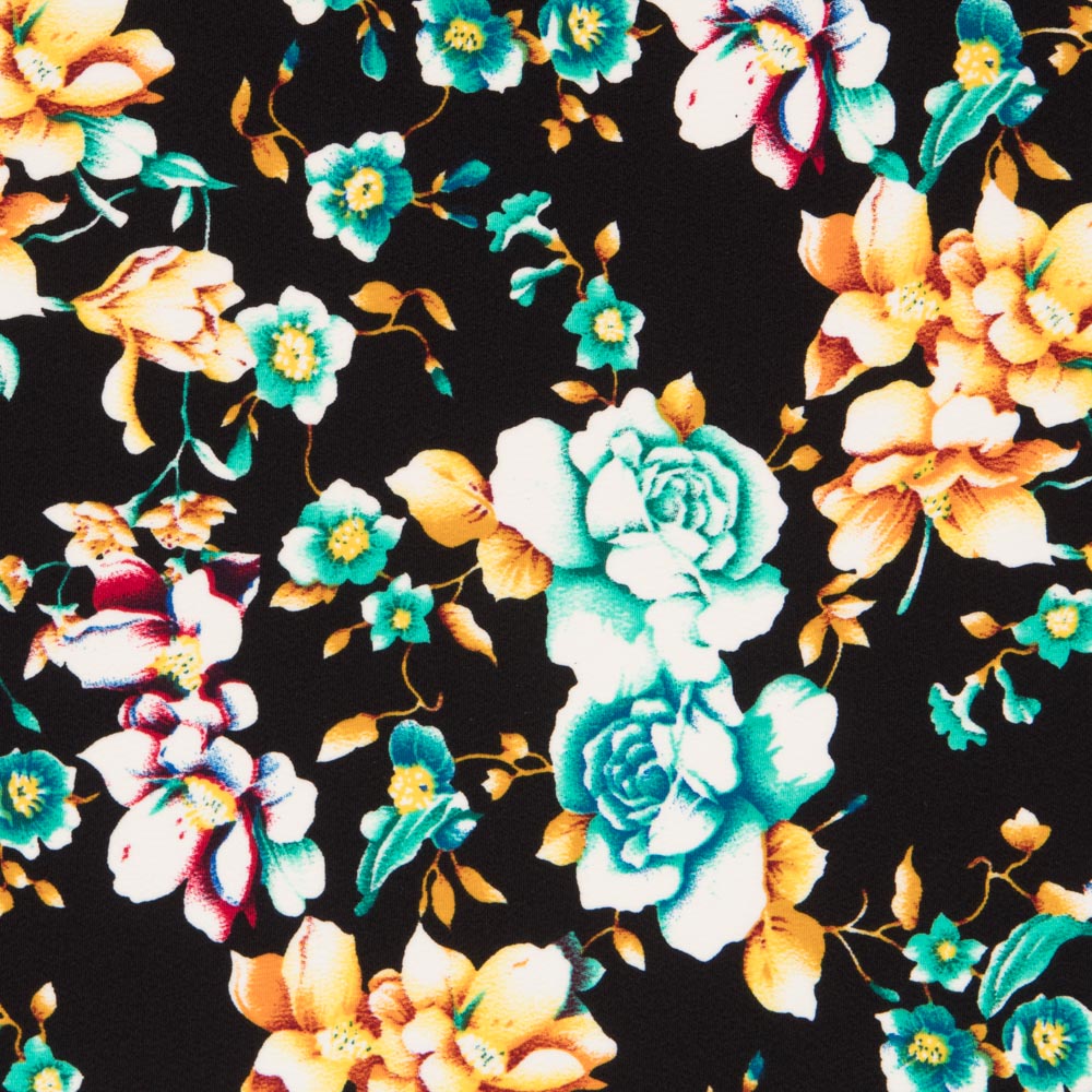 Krepp Polyester Cretonero Schwarz - Ribes y Casals