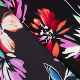 Krepp Polyester Pinselstriche Schwarz - Ribes y Casals