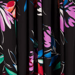 Krepp Polyester Pinselstriche Schwarz - Ribes y Casals