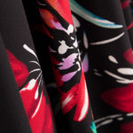 Krepp Polyester Pinselstriche Schwarz - Ribes y Casals
