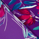Krepp Polyester Pinselstriche Lila - Ribes y Casals