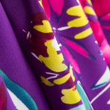 Krepp Polyester Pinselstriche Lila - Ribes y Casals