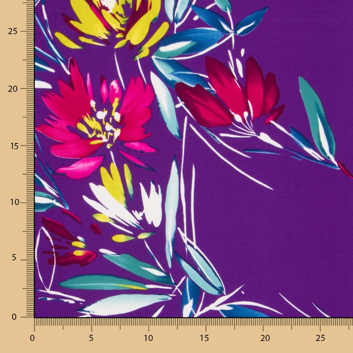 Krepp Polyester Pinselstriche Lila - Ribes y Casals